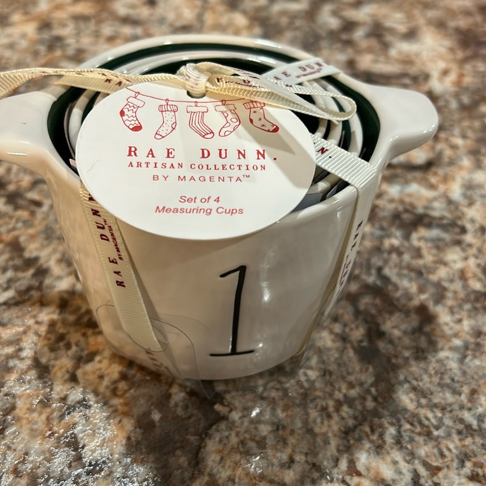Rae Dunn tree measuring cups, set of four